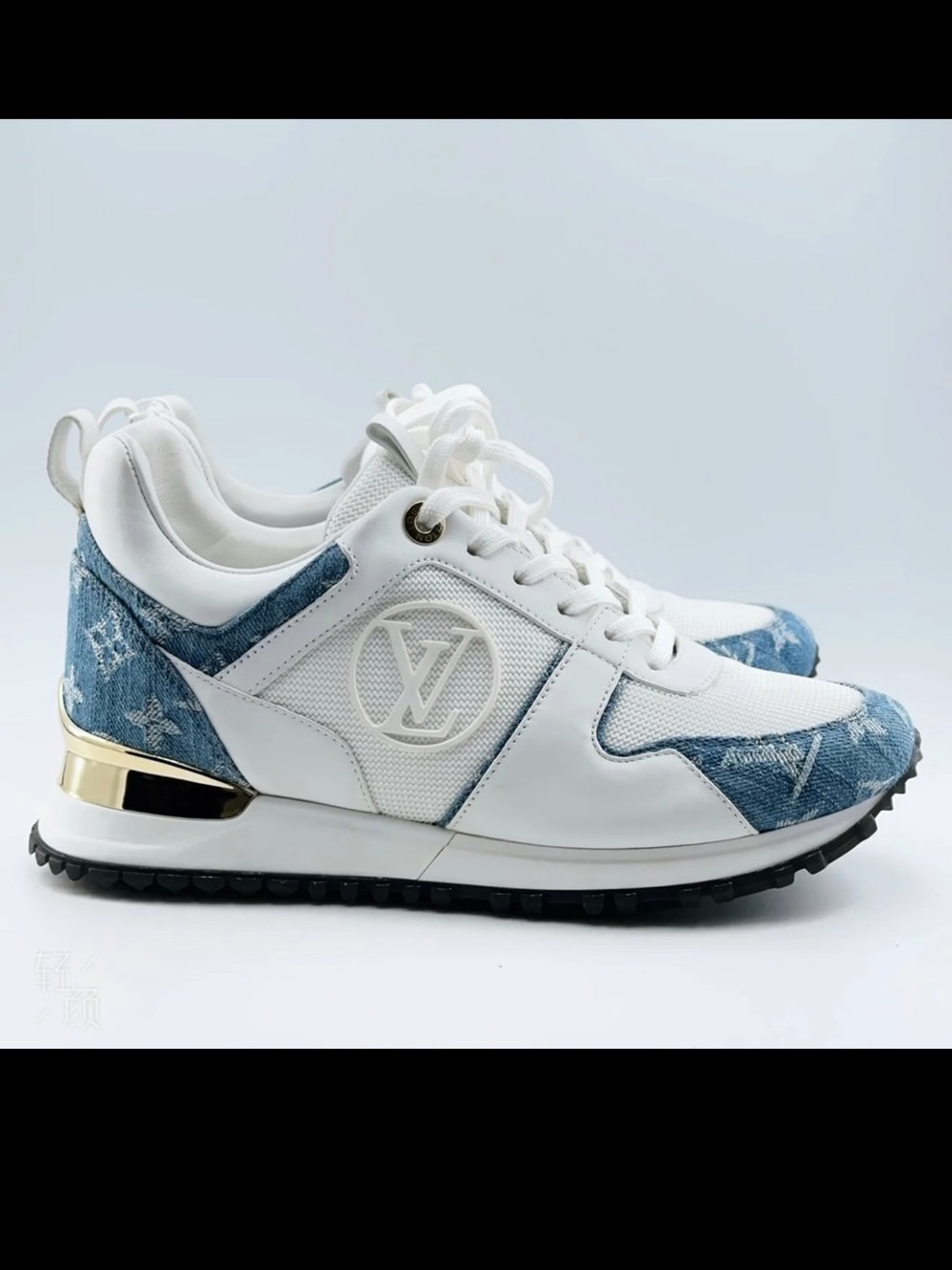 LV Denim Monogram Runner Runaway | Y2K Streetwear | Size 6
